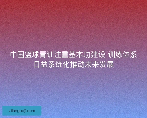 中国篮球青训注重基本功建设 训练体系日益系统化推动未来发展