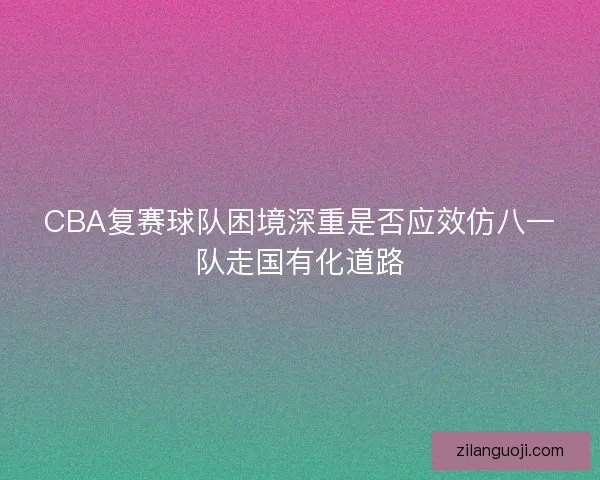 CBA复赛球队困境深重是否应效仿八一队走国有化道路